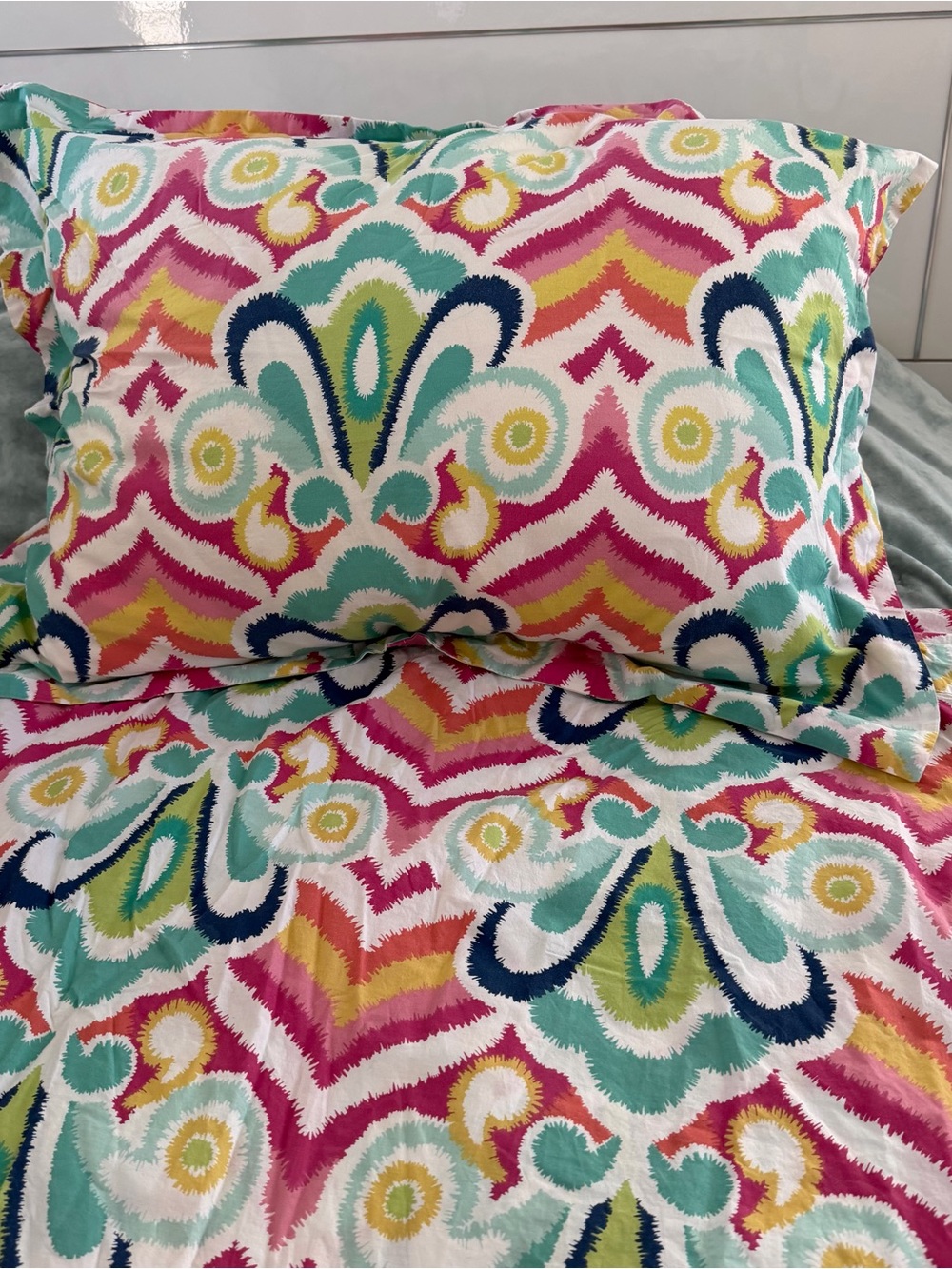 POTTERY BARN TEEN PB
Duvet Cover IKAT Design
Bright Colors TWIN Sz - cotton